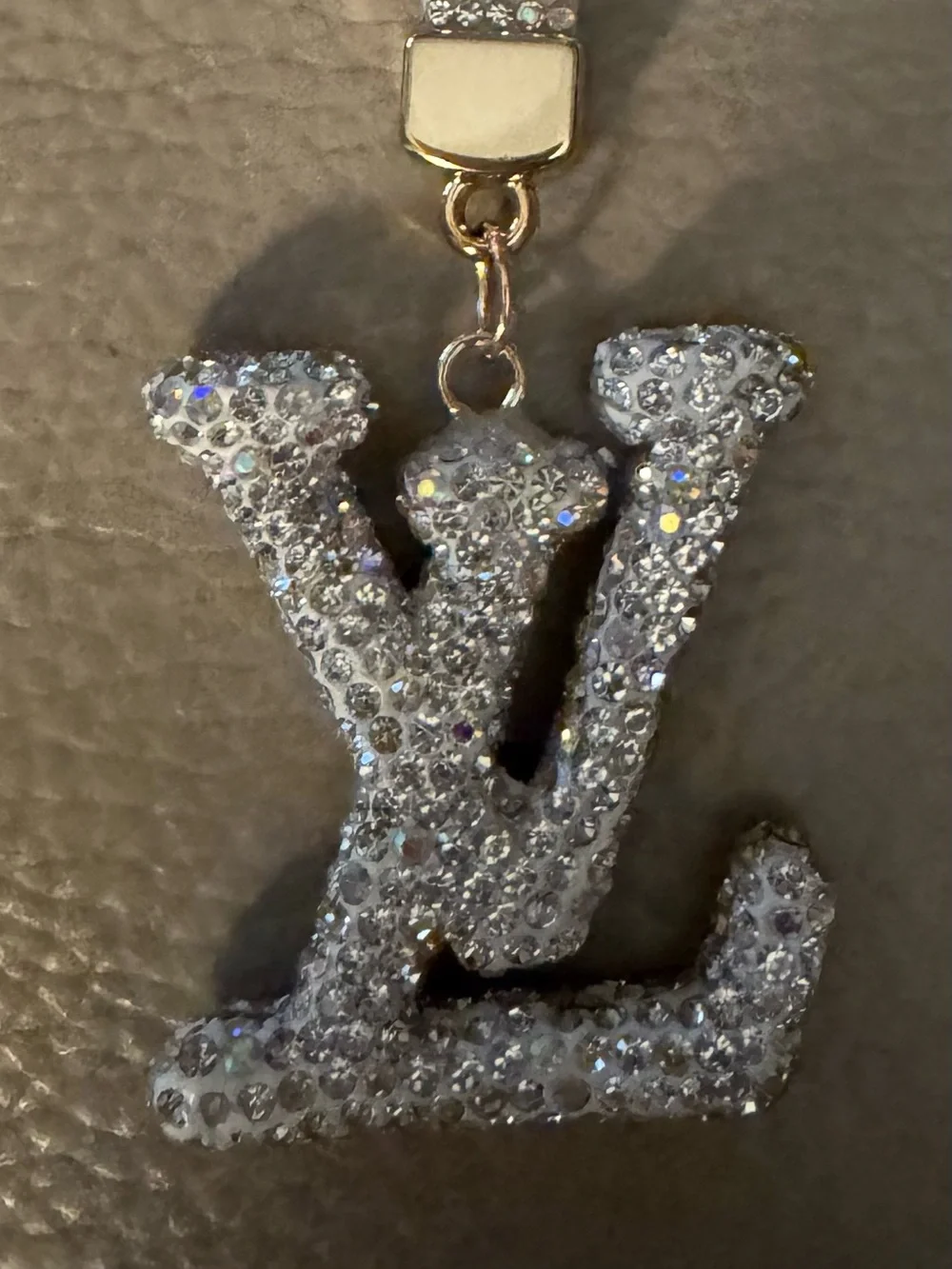 Designer-Inspired Crystal Logo Keychain,Black, Silver, Rose Gold. $12 each/2/$20